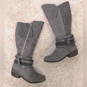 Gray Boots  Size 8